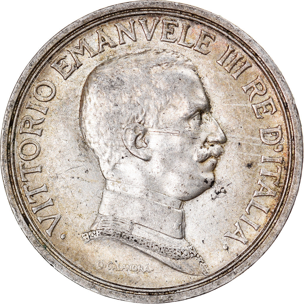 Coin, Italy, Vittorio Emanuele III, 2 Lire, 1916, Rome, AU(55-58), Silver, KM:55