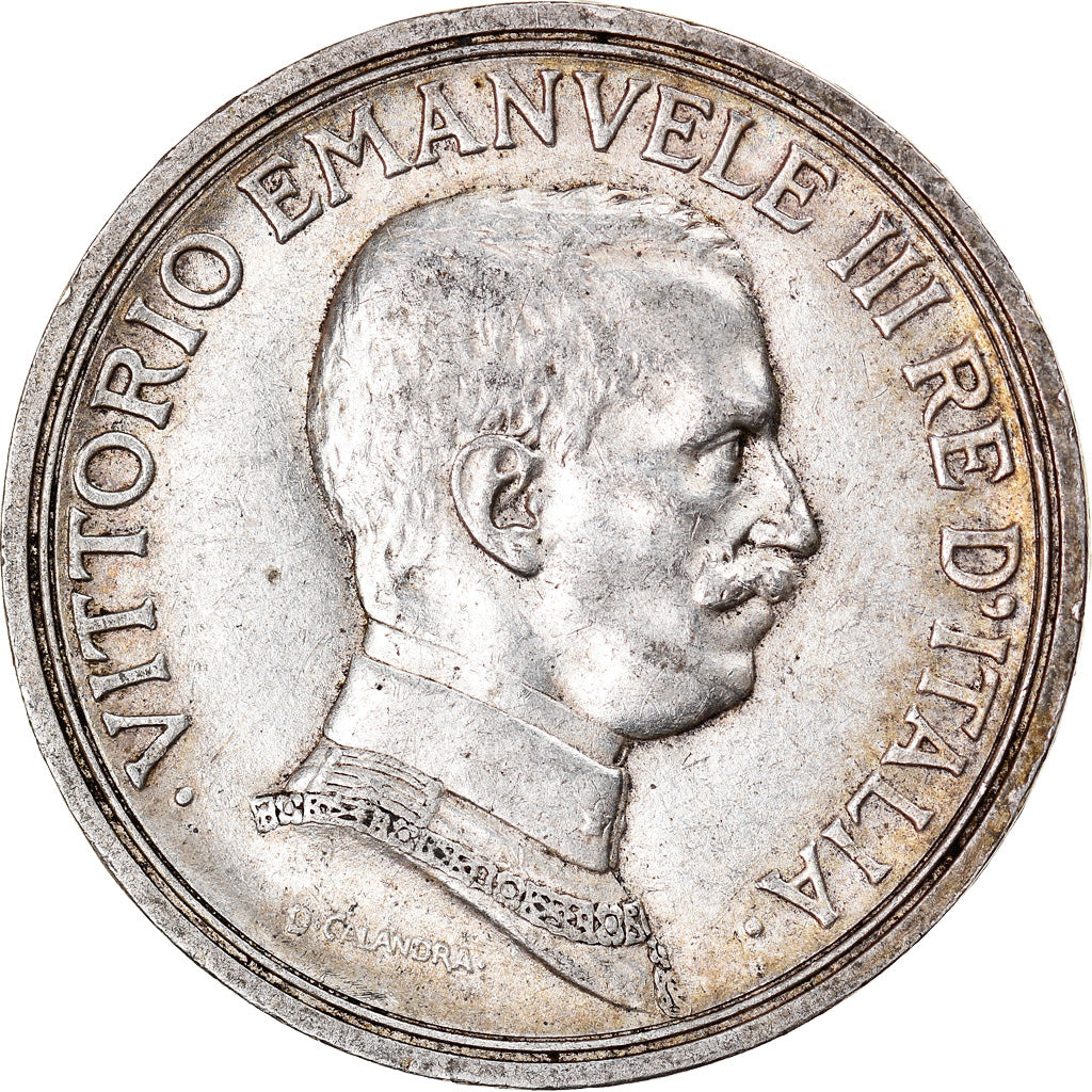 Coin, Italy, Vittorio Emanuele III, 2 Lire, 1916, Rome, AU(55-58), Silver, KM:55