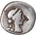 Moneda, Julius Caesar, Denarius, 46-45 BC, Traveling Mint, BC+, Plata