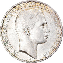 Coin, German States, SAXE-COBURG-GOTHA, Karl Eduard, 5 Mark, 1907, Berlin, Very