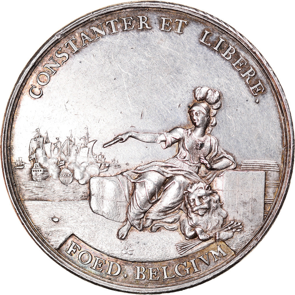Netherlands, Medal, 1763, Wilhelm V, AU(50-53), Silver