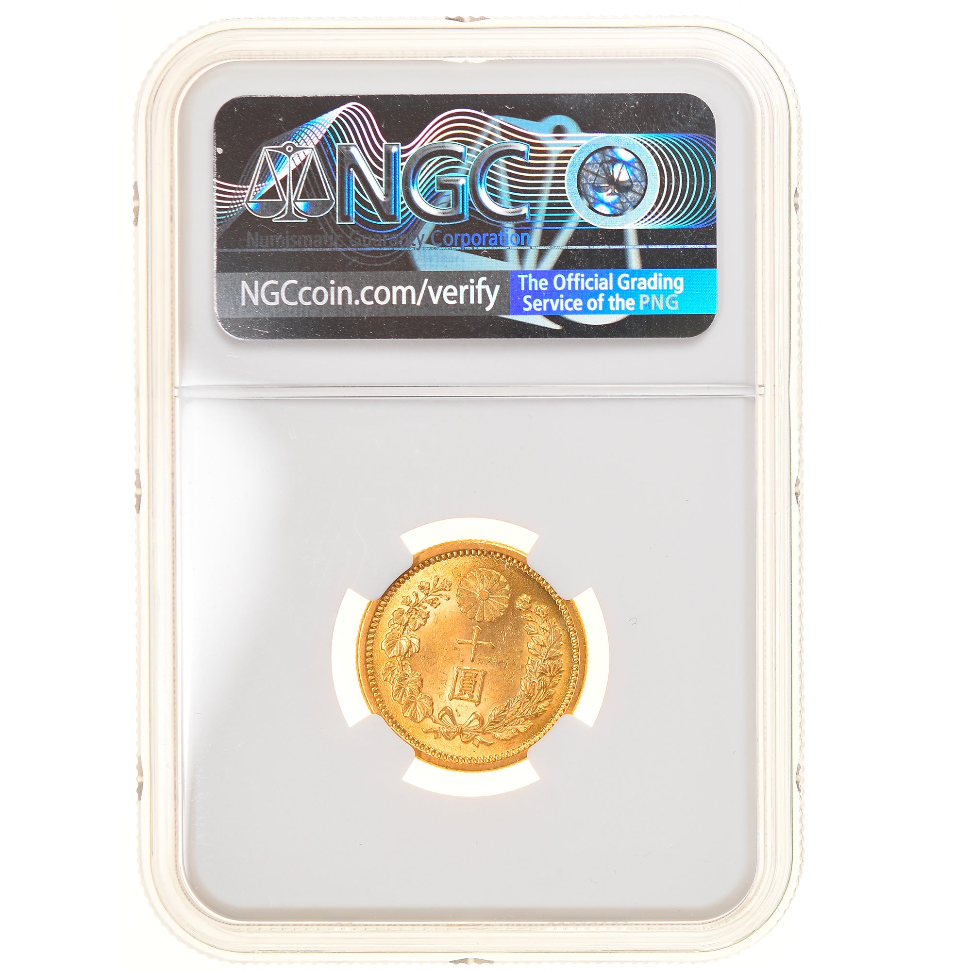 Münze, Japan, Mutsuhito, 10 Yen, 1908, NGC, MS63, UNZ, Gold, KM:33, graded