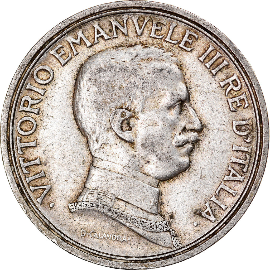 Coin, Italy, Vittorio Emanuele III, 2 Lire, 1915, Rome, AU(50-53), Silver, KM:55