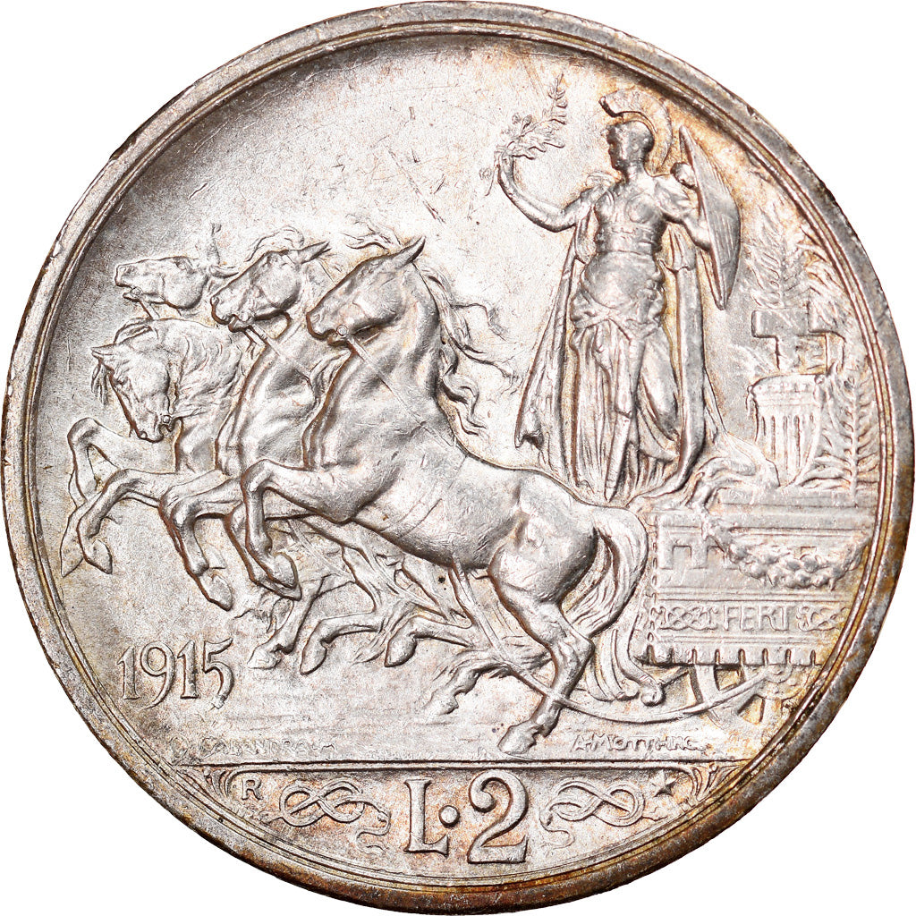 Monnaie, Italie, Vittorio Emanuele III, 2 Lire, 1915, Rome, SUP+, Argent, KM:55
