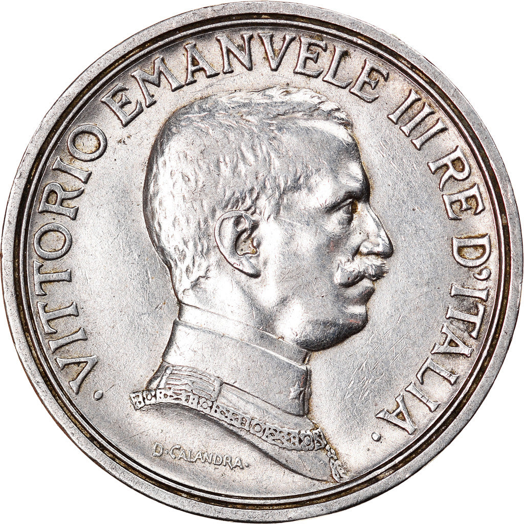 Coin, Italy, Vittorio Emanuele III, 2 Lire, 1914, Rome, AU(55-58), Silver, KM:55
