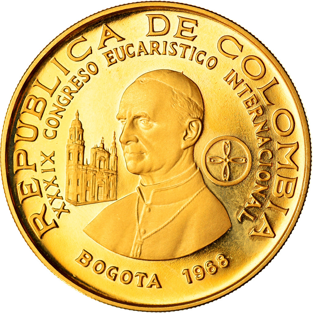 Monnaie, Colombie, 500 Pesos, 1968, Bogota, SPL, Or, KM:234