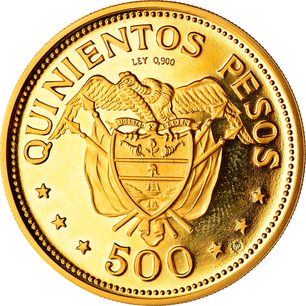 Monnaie, Colombie, 500 Pesos, 1968, Bogota, SPL, Or, KM:234