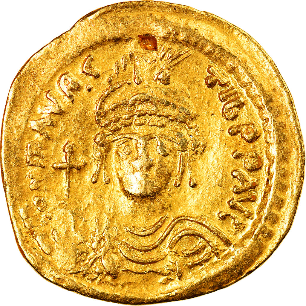 Coin, Maurice Tiberius, Solidus, 583-602, Constantinople, AU(50-53), Gold