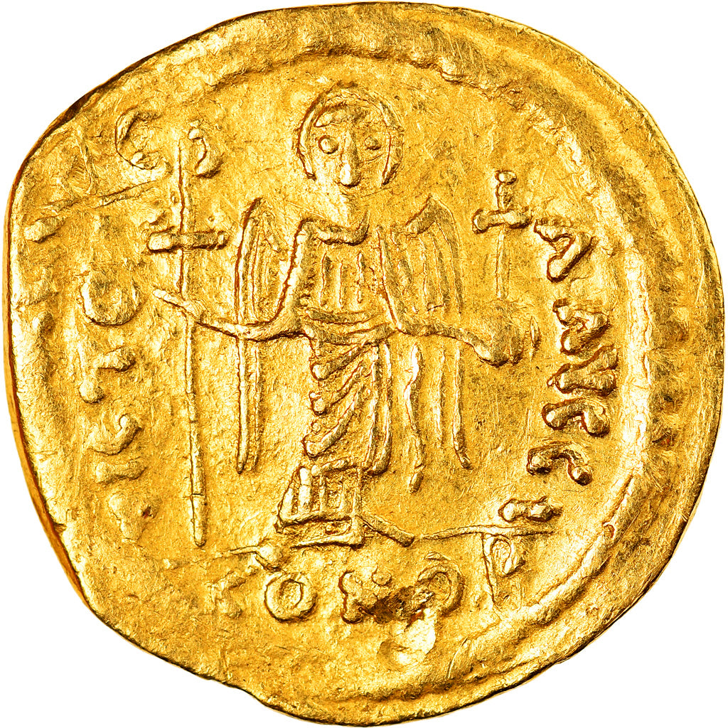 Coin, Maurice Tiberius, Solidus, 583-602, Constantinople, AU(50-53), Gold