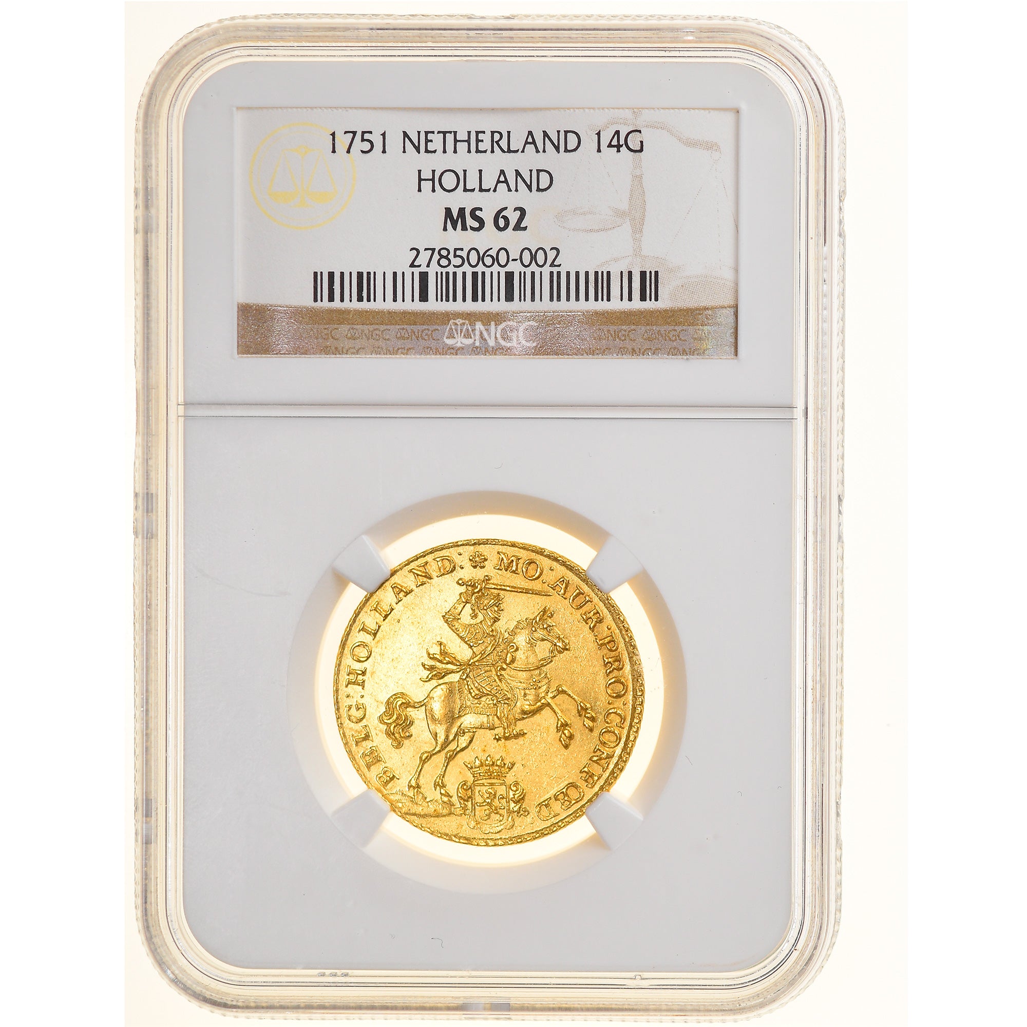 Coin, Netherlands, UTRECHT, 14 Gulden, 1751, Utrecht, NGC, MS62, MS(60-62)