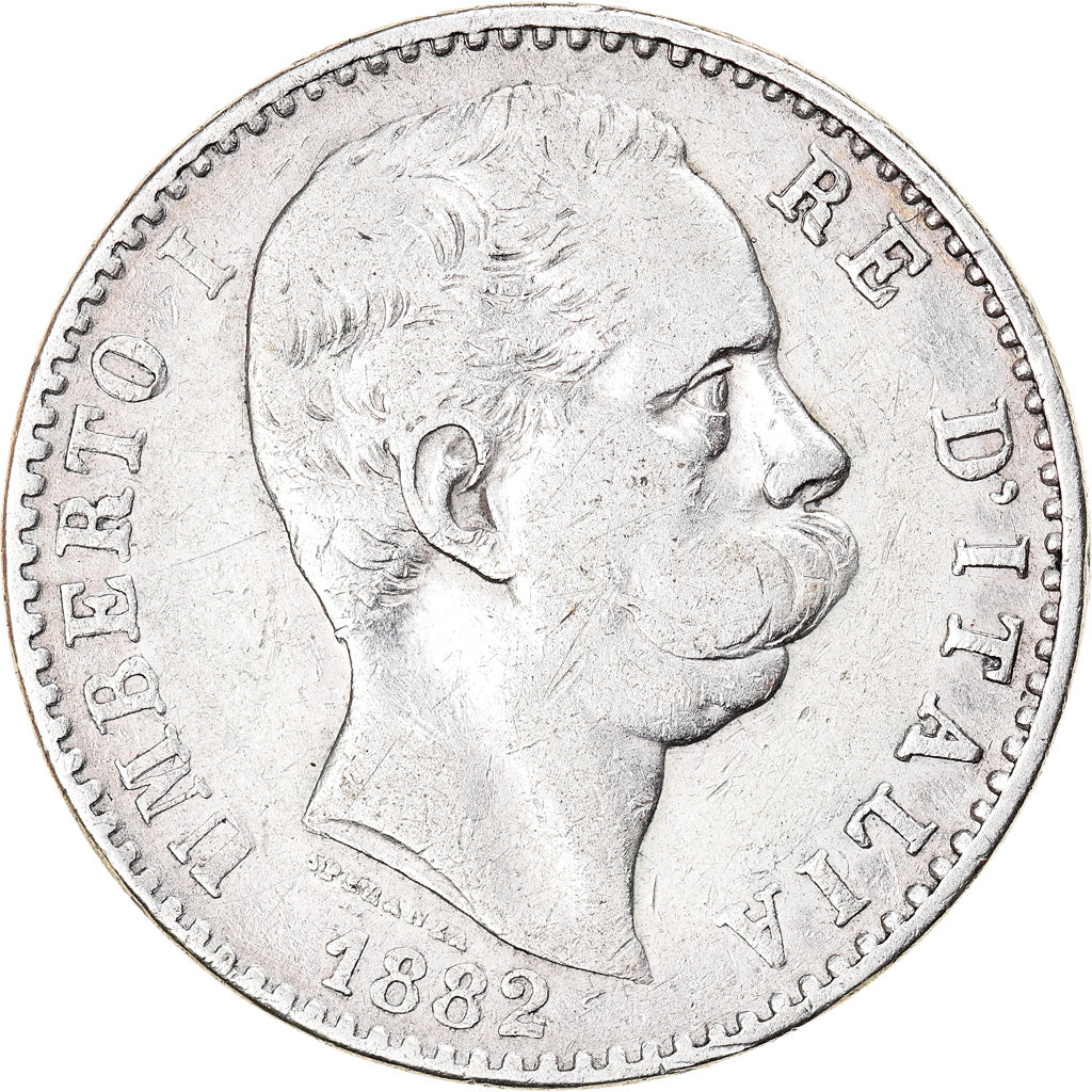 Monnaie, Italie, Umberto I, 2 Lire, 1882, Rome, TB, Argent, KM:23