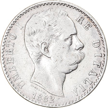 Monnaie, Italie, Umberto I, 2 Lire, 1882, Rome, TB, Argent, KM:23