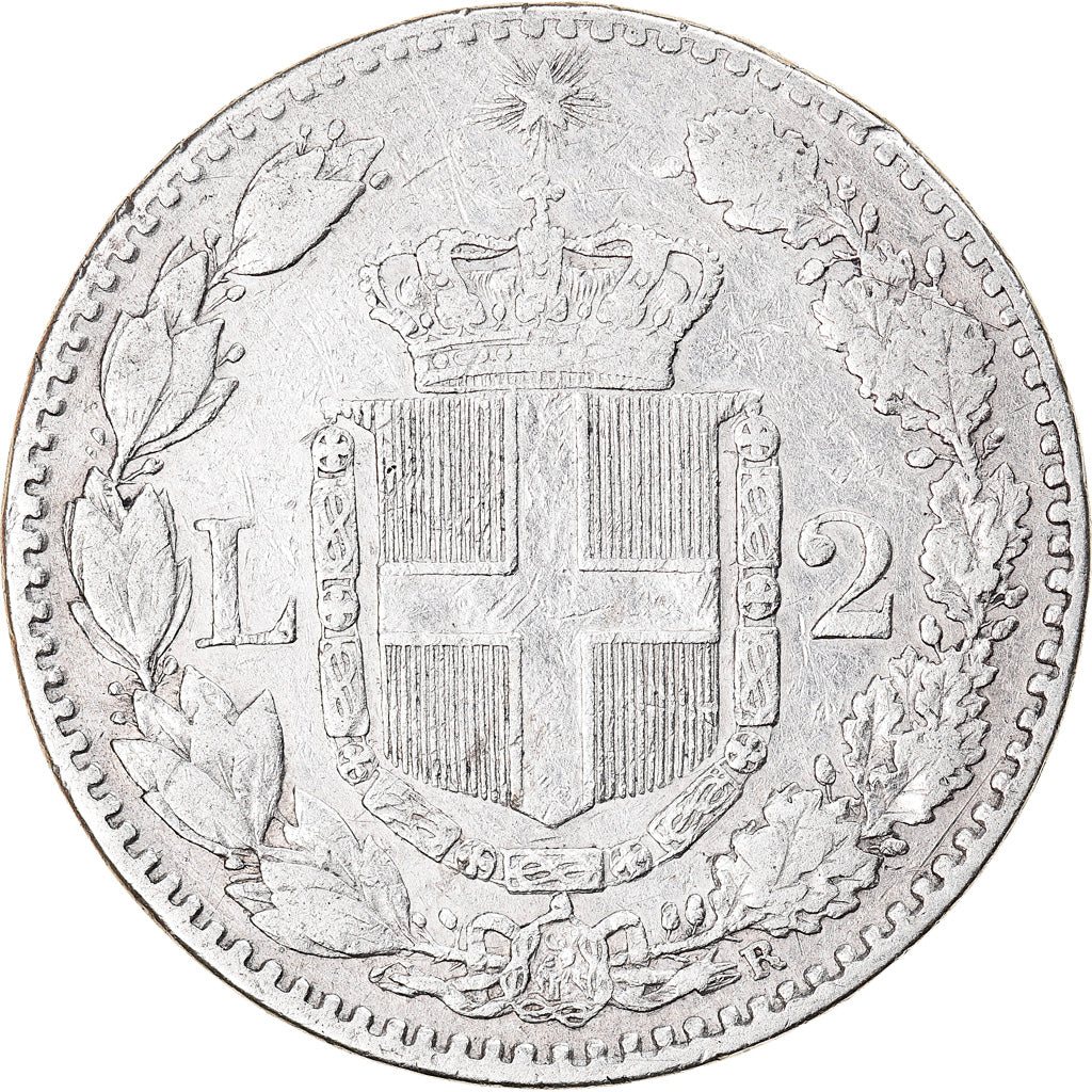 Monnaie, Italie, Umberto I, 2 Lire, 1882, Rome, TB, Argent, KM:23
