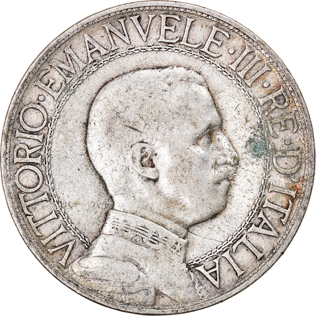 Moneta, Italia, Vittorio Emanuele III, 2 Lire, 1908, Rome, MB+, Argento, KM:46