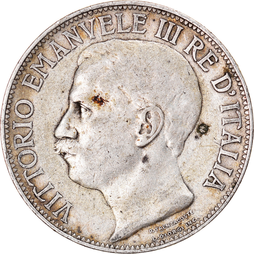 Coin, Italy, Vittorio Emanuele III, 2 Lire, 1911, Rome, VF(20-25), Silver, KM:52