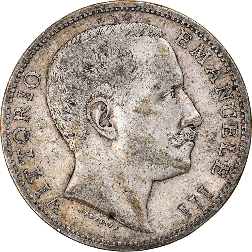 Coin, Italy, Vittorio Emanuele III, 2 Lire, 1905, Rome, VF(30-35), Silver, KM:33