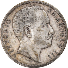 Coin, Italy, Vittorio Emanuele III, 2 Lire, 1905, Rome, VF(30-35), Silver, KM:33