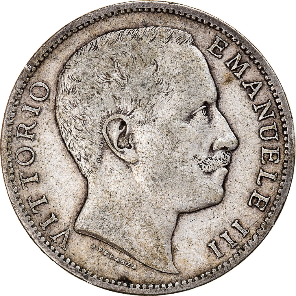 Coin, Italy, Vittorio Emanuele III, 2 Lire, 1905, Rome, VF(30-35), Silver, KM:33