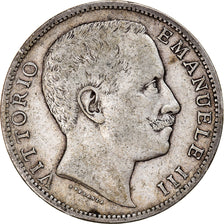 Coin, Italy, Vittorio Emanuele III, 2 Lire, 1905, Rome, VF(30-35), Silver, KM:33