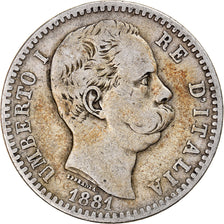 Moneta, Italia, Umberto I, 2 Lire, 1881, Rome, MB, Argento, KM:23