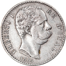 Monnaie, Italie, Umberto I, 2 Lire, 1884, Rome, TB+, Argent, KM:23