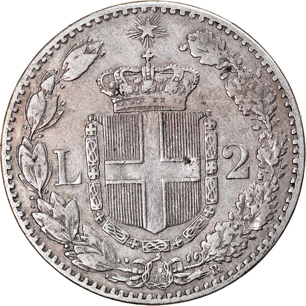 Monnaie, Italie, Umberto I, 2 Lire, 1884, Rome, TB+, Argent, KM:23