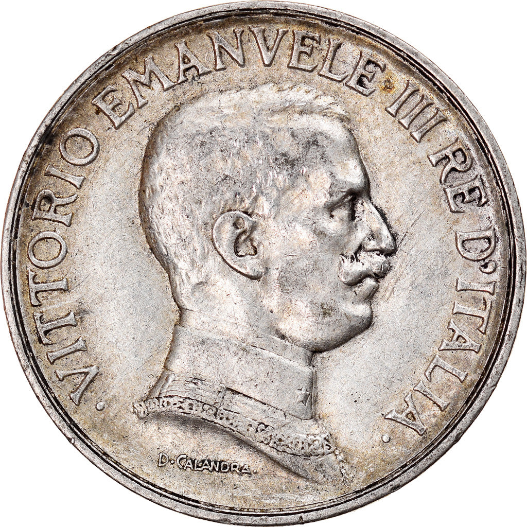 Coin, Italy, Vittorio Emanuele III, Lira, 1917, Rome, EF(40-45), Silver, KM:57