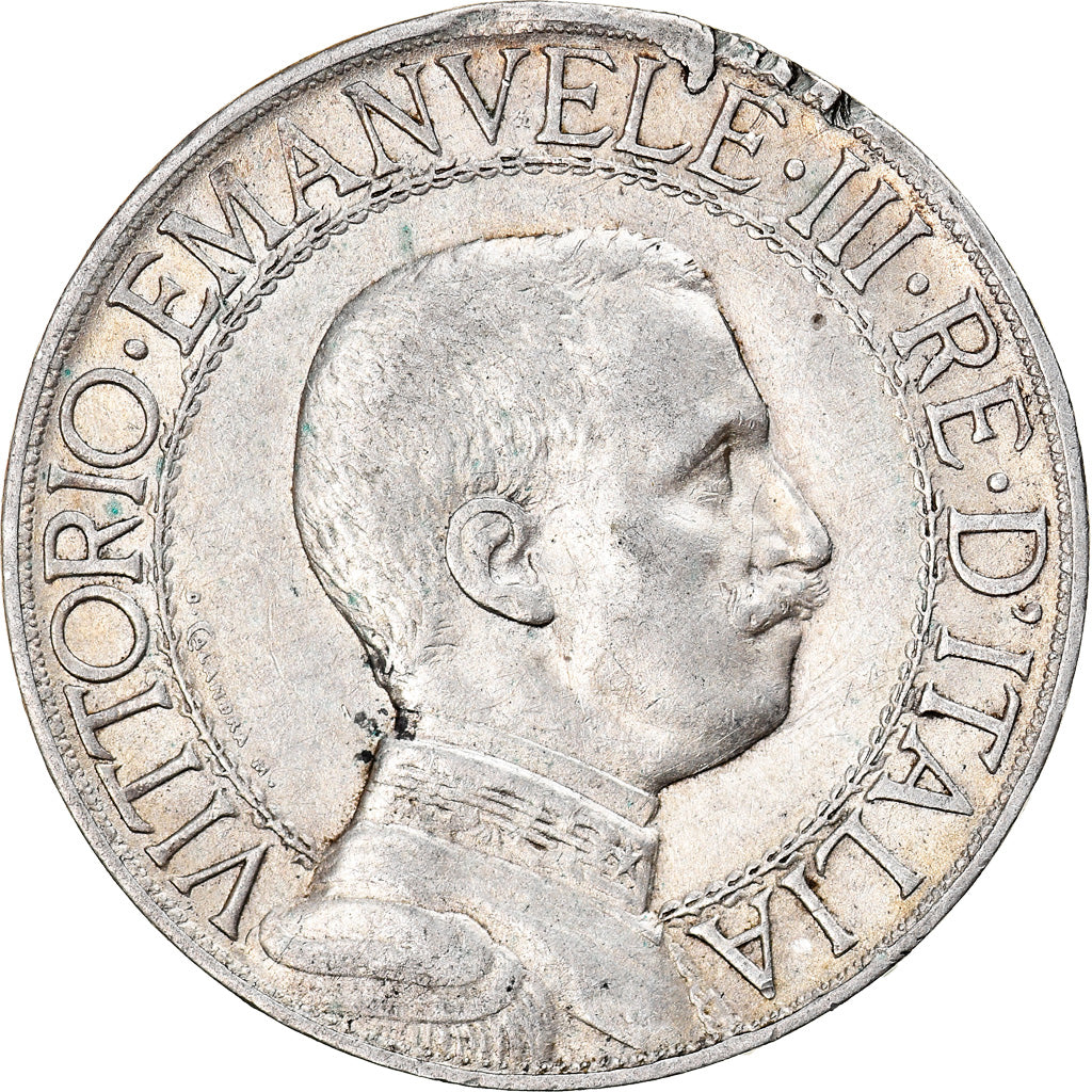 Moeda, Itália, Vittorio Emanuele III, Lira, 1913, Rome, AU(50-53), Prata, KM:45