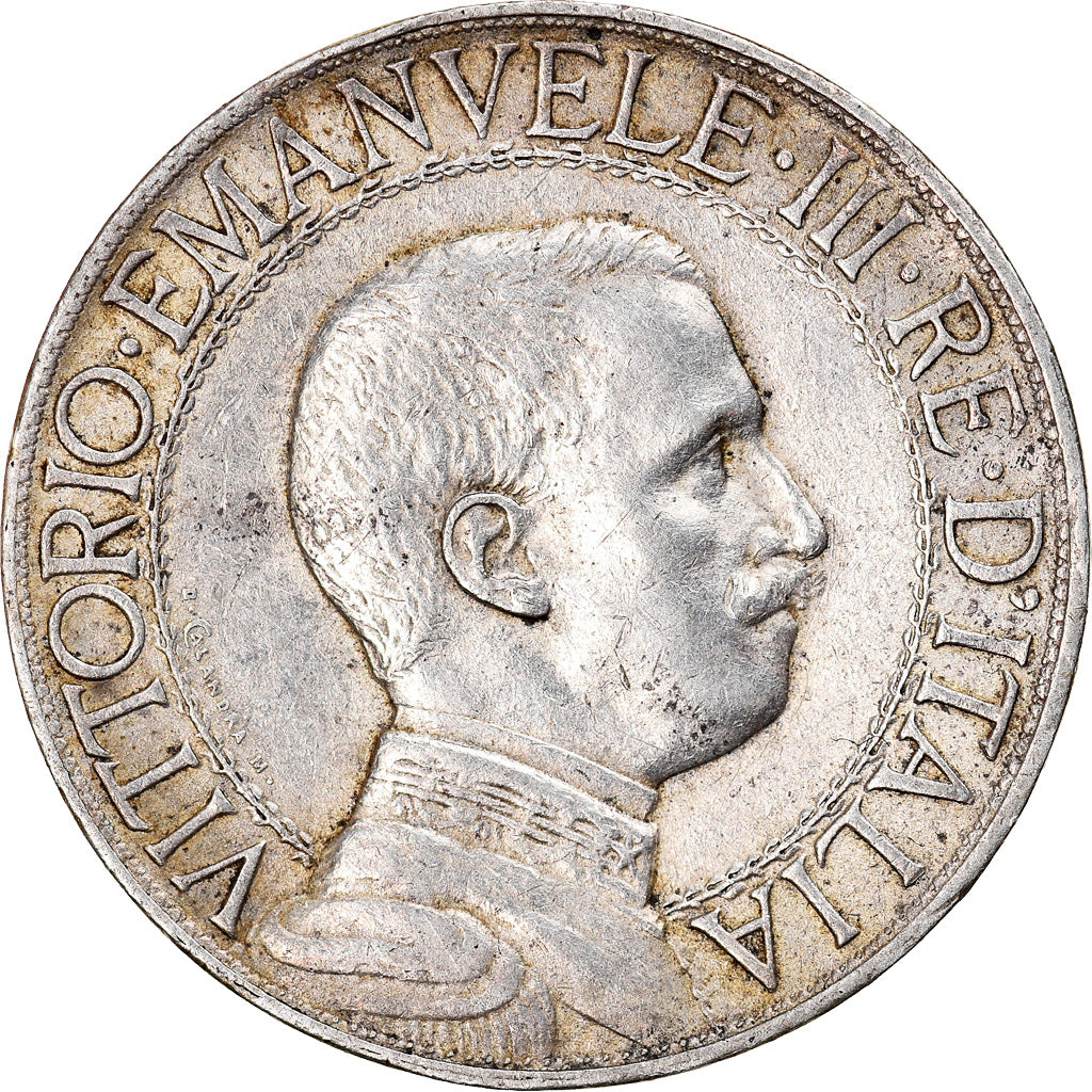 Moeda, Itália, Vittorio Emanuele III, Lira, 1913, Rome, AU(50-53), Prata, KM:45