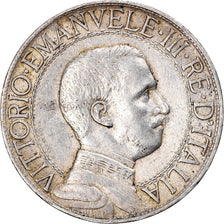 Moeda, Itália, Vittorio Emanuele III, Lira, 1913, Rome, AU(50-53), Prata, KM:45