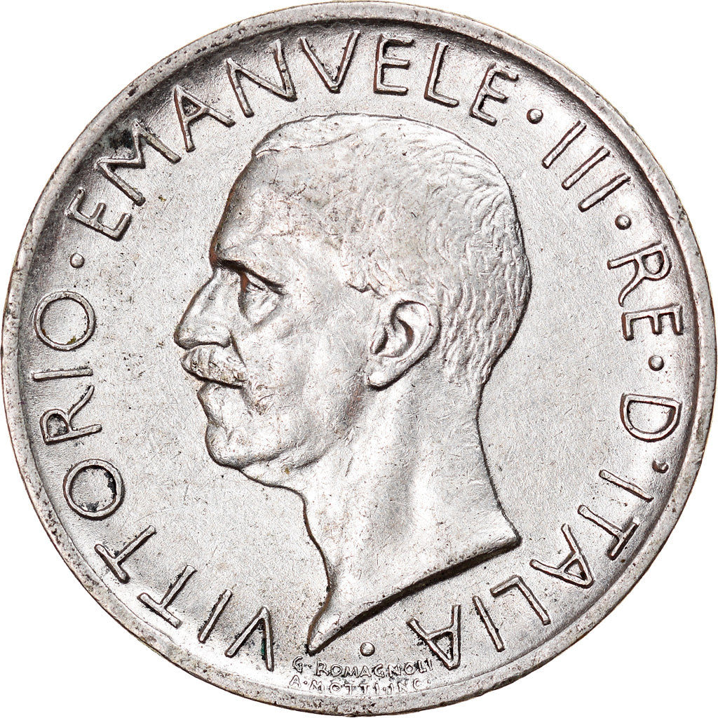 Coin, Italy, Vittorio Emanuele III, 5 Lire, 1930, Rome, AU(50-53), Silver