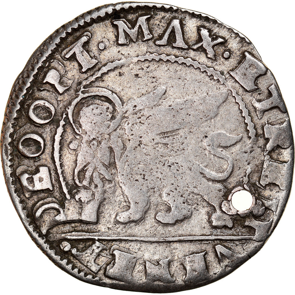 Coin, ITALIAN STATES, Anonymous, 4 Gazzette, Venezia, Holed, VF(30-35), Silver
