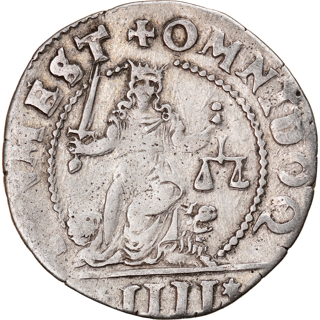 Coin, ITALIAN STATES, Anonymous, 4 Gazzette, Venezia, EF(40-45), Silver