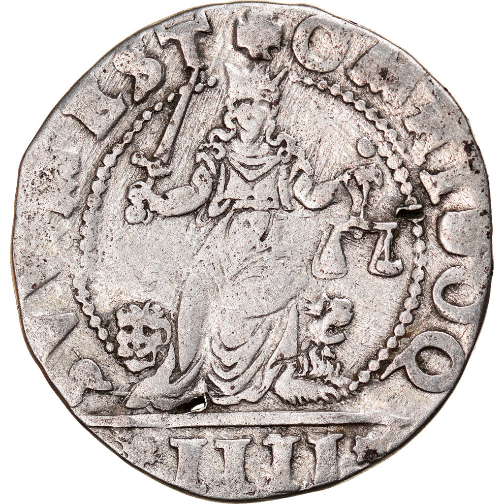 Coin, ITALIAN STATES, Anonymous, 4 Gazzette, Venezia, EF(40-45), Silver