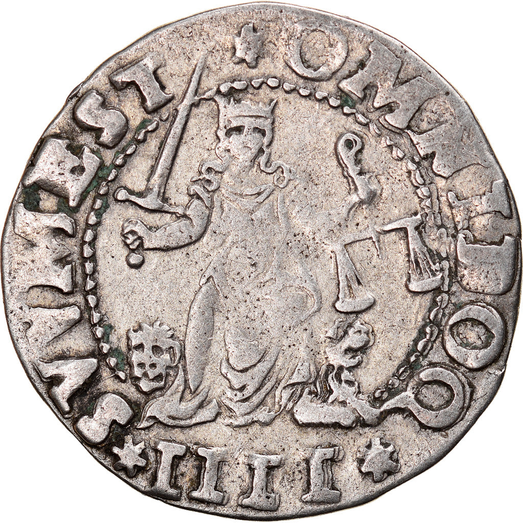 Coin, ITALIAN STATES, Anonymous, 4 Gazzette, Venezia, EF(40-45), Silver