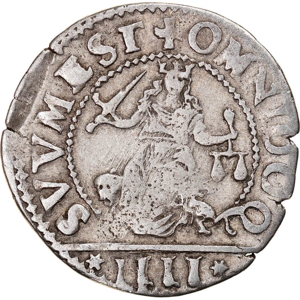 Coin, ITALIAN STATES, Anonymous, 4 Gazzette, Venezia, AU(50-53), Silver