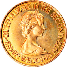 Coin, Jersey, Elizabeth II, 25 Pounds, 1972, British Royal Mint, MS(65-70)