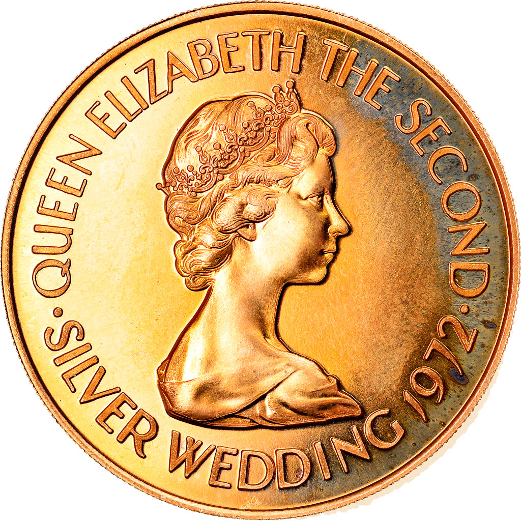 Coin, Jersey, Elizabeth II, 50 Pounds, 1972, MS(65-70), Gold, KM:43