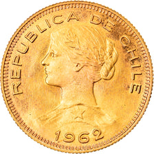 Moneta, Cile, 100 Pesos, 1962, Santiago, FDC, Oro, KM:175