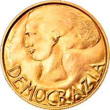 Coin, San Marino, 5 Scudi, 1977, Rome, MS(65-70), Gold, KM:75