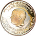 Coin, Tunisia, Dinar, 1969, Franklin Mint, MS(65-70), Silver, KM:293