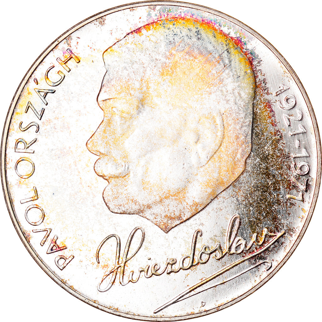 Coin, Czechoslovakia, 50 Korun, 1971, Proof, MS(65-70), Silver, KM:72