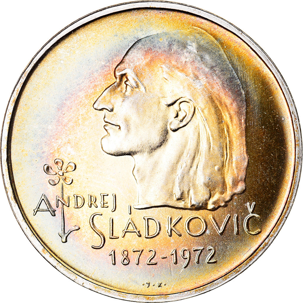 Coin, Czechoslovakia, 20 Korun, 1972, Proof, MS(65-70), Silver, KM:76