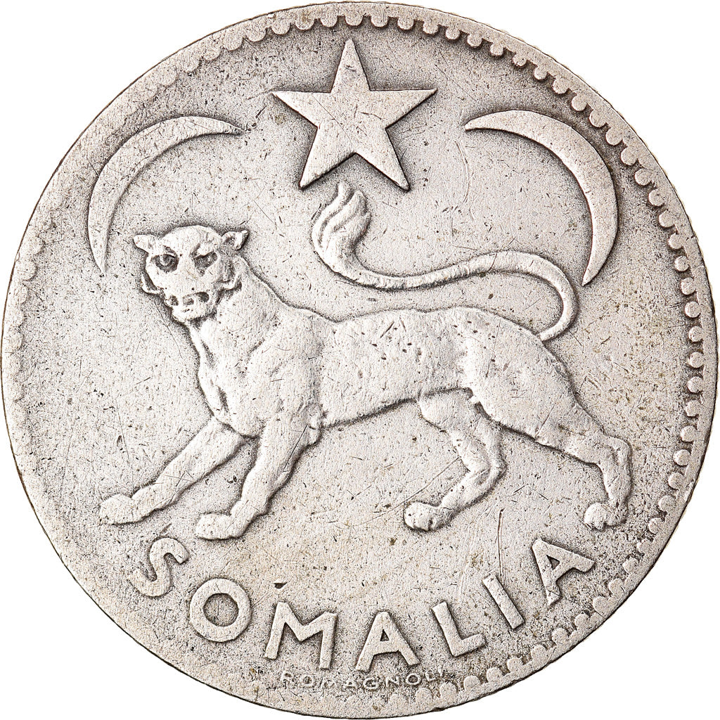 Coin, Somalia, Somalo, 1950, VF(30-35), Silver, KM:5