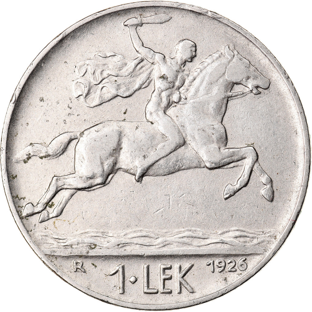 Coin, Albania, Lek, 1926, Rome, EF(40-45), Nickel, KM:5