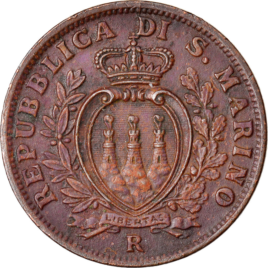 Coin, San Marino, 5 Centesimi, 1937, Rome, EF(40-45), Bronze, KM:12