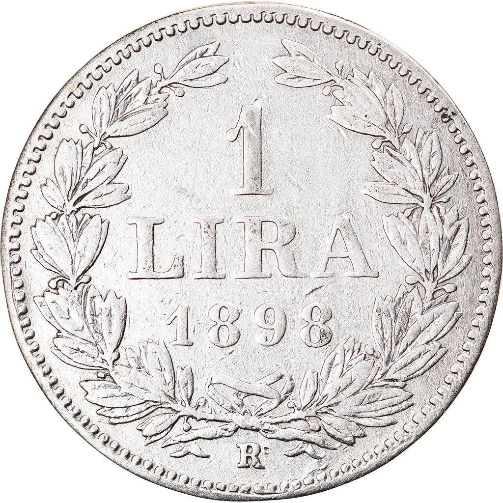 Coin, San Marino, Lira, 1898, Rome, EF(40-45), Silver, KM:4