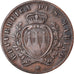 Coin, San Marino, 5 Centesimi, 1869, Milan, VF(20-25), Copper, KM:1