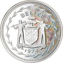 Münze, Belize, Dollar, 1974, Franklin Mint, Proof, STGL, Silber, KM:43a