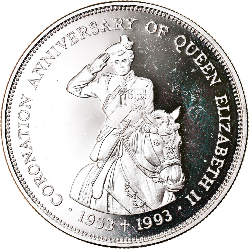 Moneta, Belize, 2 Dollars, 1993, Franklin Mint, MS(65-70), Srebro, KM:119